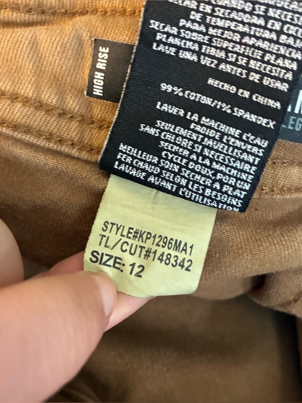 KUT from the Kloth High Rise Wide Leg Jeans Raw Hem Brown 12 - Picture 2 of 6